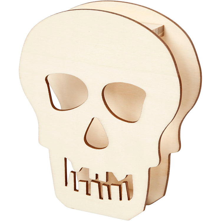 Creativ Company Totenkopf, Totenkopf oder Totenkopf, H: 13,5 cm, T: 3 cm, B: 11,5 cm, 1 Stück