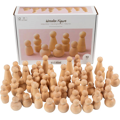 Creativ Company Holzfigur, H: 5-8 cm, 90 div. 1 Box