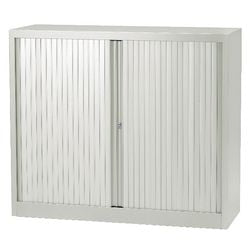 Rolltürenschrank niedrig Stahl 100x43x103cm hellgrau 1 Einlegeboden