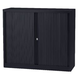 Rolltürenschrank niedrig Stahl 100x43x103cm dunkelgrau 1 Einlegeboden
