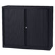 Rolltürenschrank niedrig Stahl 100x43x103cm dunkelgrau 1 Einlegeboden