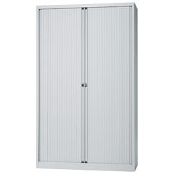 Rolltürenschrank hoch Stahl 100x43x198cm hellgrau 4 Einlegeböden