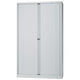Rolltürenschrank hoch Stahl 100x43x198cm hellgrau 4 Einlegeböden