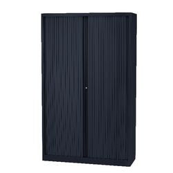 Rolltürenschrank hoch Stahl 100x43x198cm dunkelgrau 4 Einlegeböden