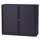 Rolltürenschrank niedrig Stahl 120x43x103cm dunkelgrau 1 Einlegeboden