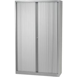 Rolltürenschrank hoch Bisley 120x43x198cm silber 4 Einlegeböden