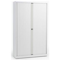 Rolltürenschrank hoch Bisley 120x43x198cm weiß 4 Einlegeböden