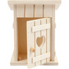 Creativ Company Holz Mini -Toilettenhaus, 6,5 x 6,5 x 8 cm