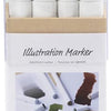 Creativ Company Zeichenmarker, Strichstärke 1+8 mm, Naturfarben, 12 Stück 1 Box