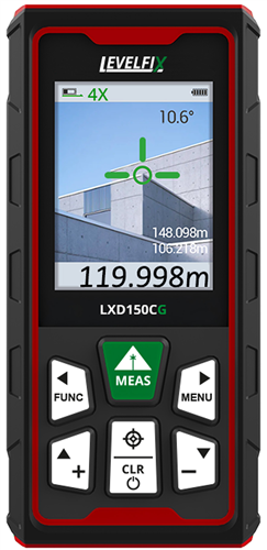 Levelfix LXD150CG digitaler Entfernungsmesser für den Außenbereich bis 100 m mit Kamera