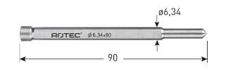 Rotec Zentrierstift ø6,34mm l=90mm