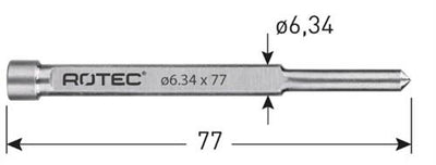 Rotec Zentrierstift ø6,34mm l=77mm