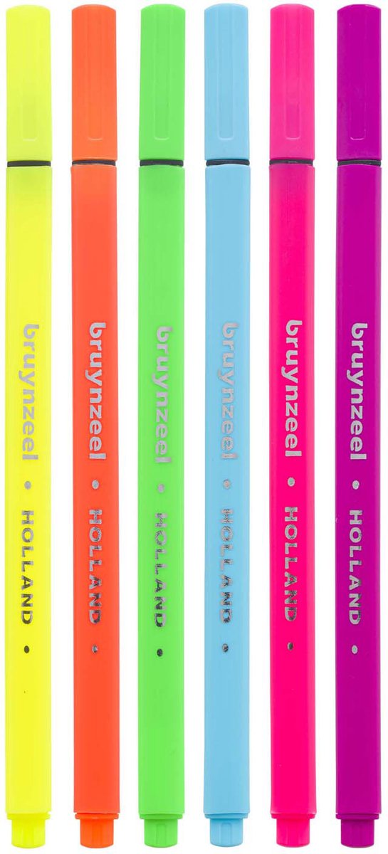 Bruynzeel Fineliner Set Neon 6 Farben