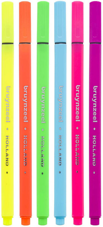 Bruynzeel Fineliner Set Neon 6 Farben