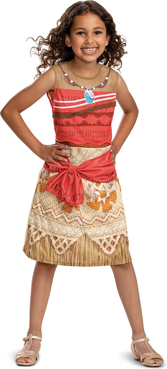 Disguise Disney klassisches Vaiana Mädchenkostüm Orange 3-4 Jahre