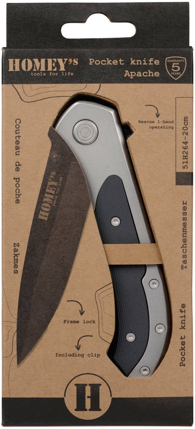 Homey's Homeij Apache Taschenmesser – 20 cm – G10 – Liner Lock