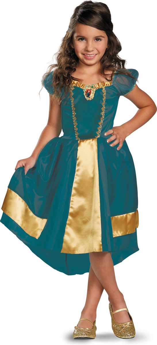 Verkleidung Disney-Prinzessin – Mutig (Disney Pixar), Merida-Kleid klassisch, Größe S (5 – 6 Jahre), Mädchen