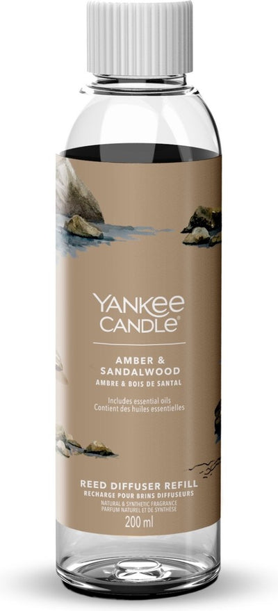Yankee Candle - Nachfüllpackung für Duftstäbchen 200 ml - Bernstein-Sandelholz