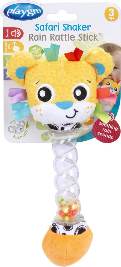 Playgro Safari Shaker Regenrasselstab – Rassel – Babyspielzeug – Spielzeug 1 Jahr – Babyspielzeug – Babyrassel