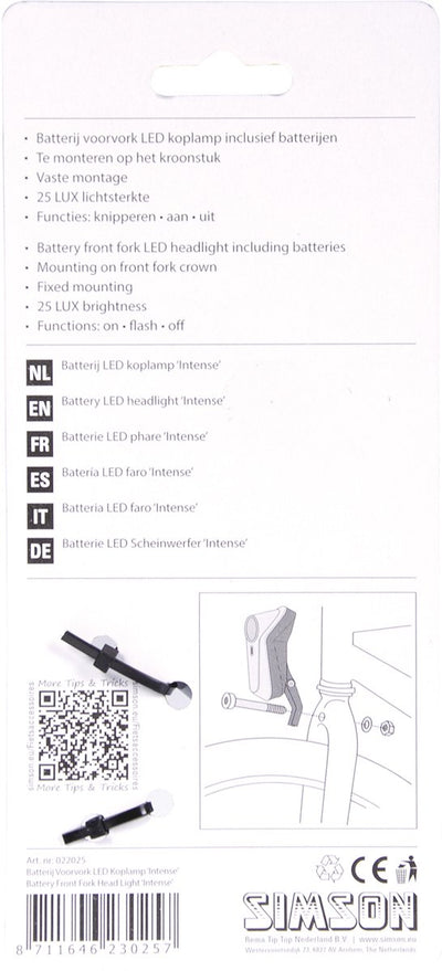 Scheinwerfer Intensive Batterien schwarze LED