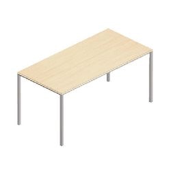 Besprechungs- und Kantinentisch 160x80x74cm Kirsche Aluminium hell