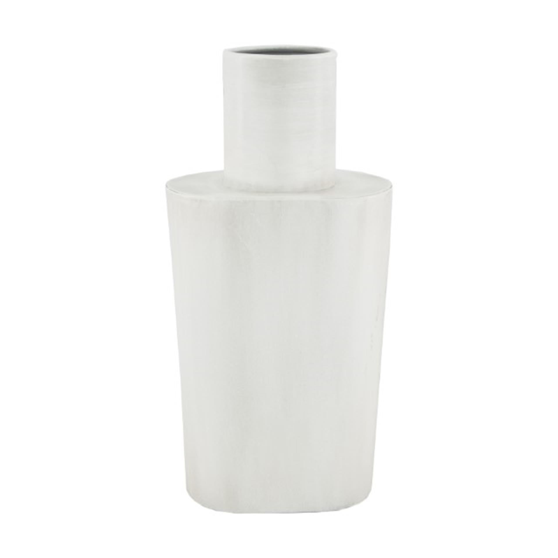 Natural Collections Vase aus Metall, H28,5 cm, weiß