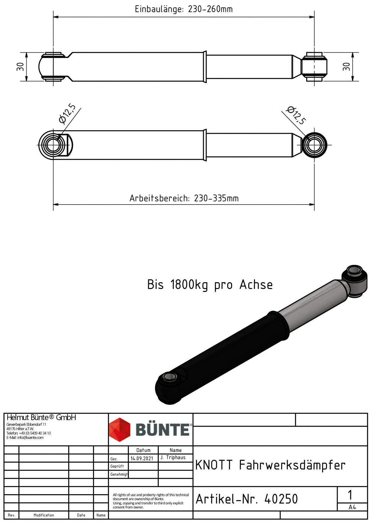 Bünte Stoßdämpfer.