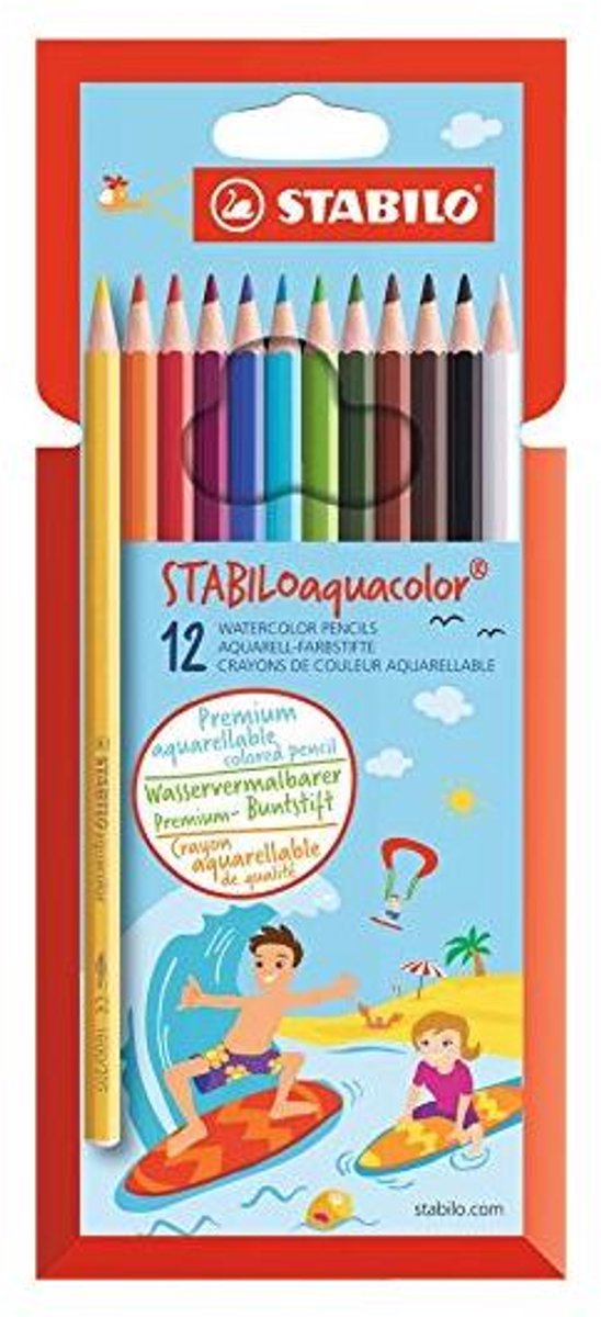 Stabilo Aquacolor Federmäppchen 12-teilig