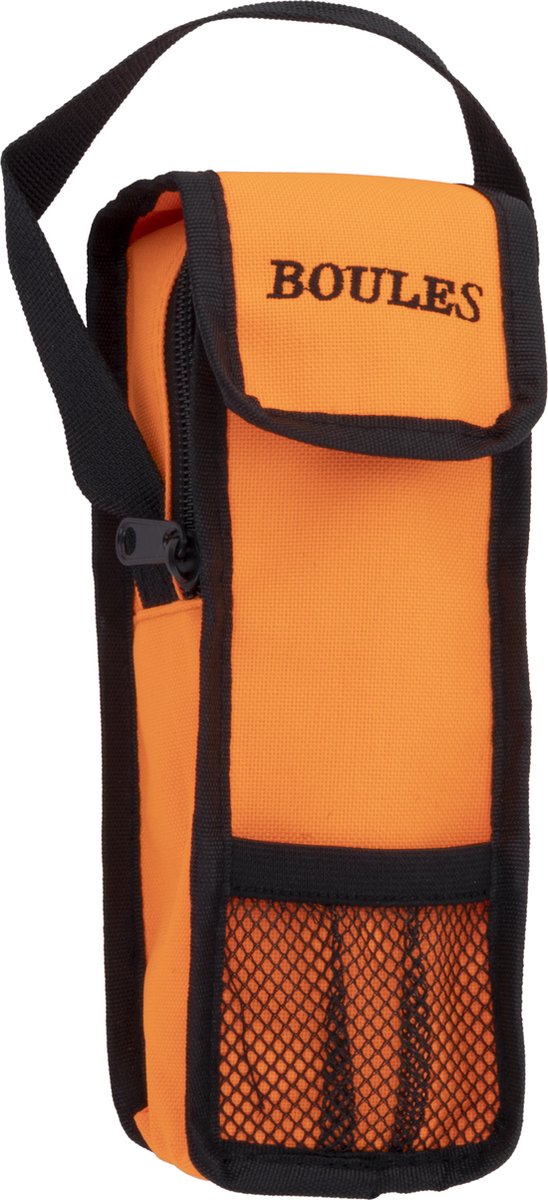 Engelhart Jeu de Boules Aufbewahrungstasche – Orange – geeignet für 3 Boule-Kugeln – Pétanque-Tasche mit Griff – Klettverschluss – Boule-Zubehör –