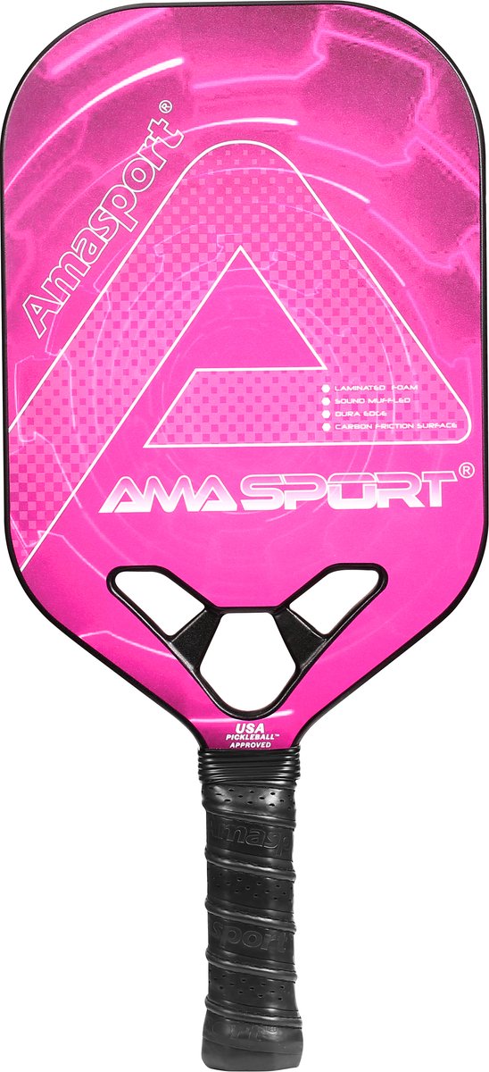 Ama Sport Pickleball-Paddel JP80-2 Kobaltrosa – Carbon-Paddel – Leistungskontrolle –