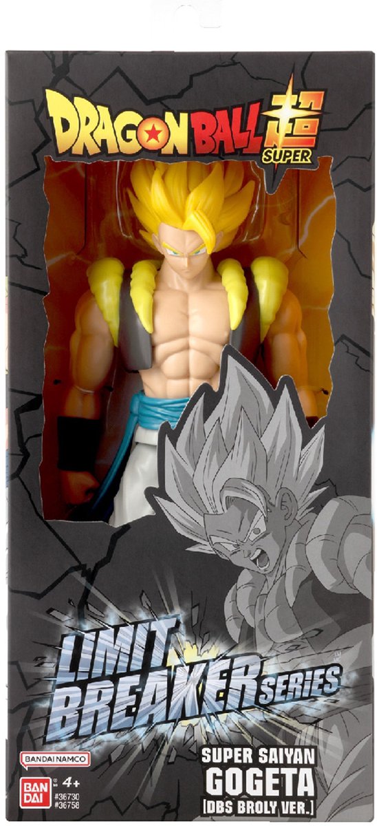 Bandai – Dragon Ball Super – Limit Breaker Riesenfigur – Super Saiyajin Gogeta – offiziell lizenzierter Dragon Ball – große bewegliche Gogeta-Figur – Spielzeug für Kinder ab 4 Jahren – 36758