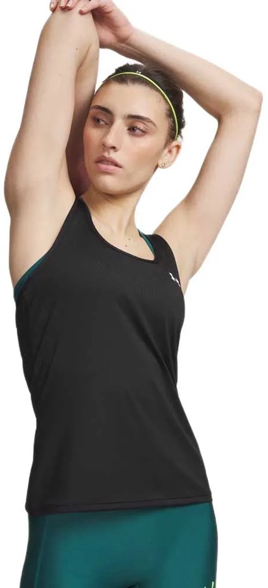 Under Armour Tech Mesh Racer Tank-Blk Damen-Sportshirt – Schwarz – Weiß