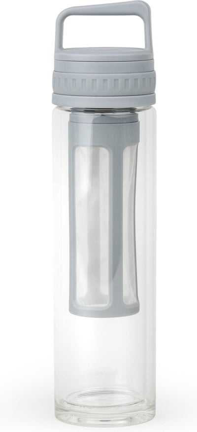 Leopold Wien - Trinkflasche Moshi To-Go Cup Thermoskanne - Doppelwandiges Glas - Grau