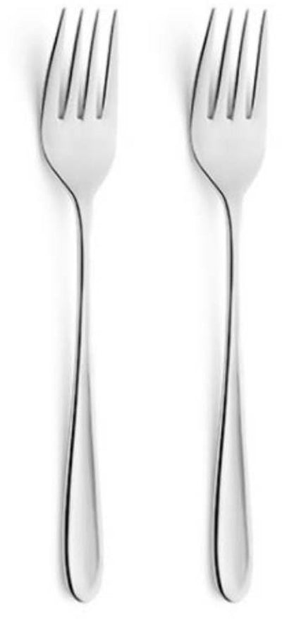 Amefa Monaco – 2-teiliges Dessertgabel-Set – für 2 Personen – silberfarben – Edelstahl – spülmaschinenfest – 18 10 – 6 Personen