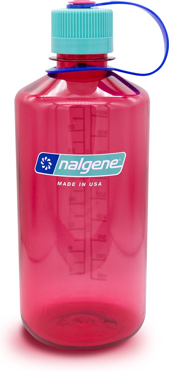 Nalgene – Enghalsflasche – Trinkflasche – Wasserflasche – auslaufsicher – 1000 ml – BPA-frei – nachhaltig – elektrisches Magenta