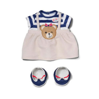 Baby geborener Bärenteddy -Outfit -Kleid