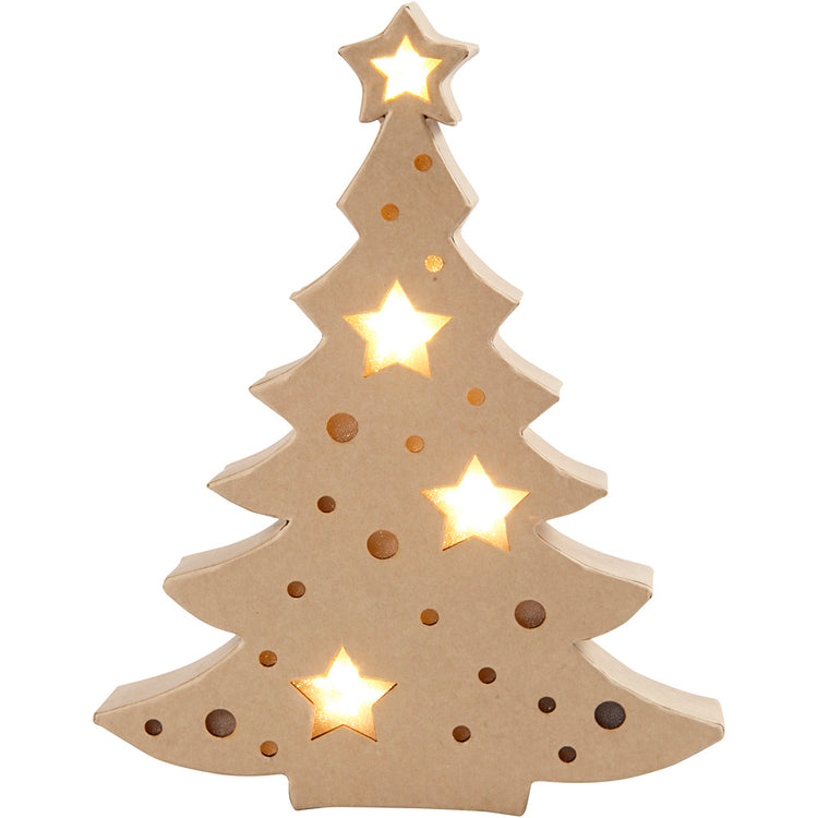 Creativ Firmenfigur mit Licht, Weihnachtsbaum, H: 27 cm, T: 4 cm, B: 21,5 cm, 1 Stück
