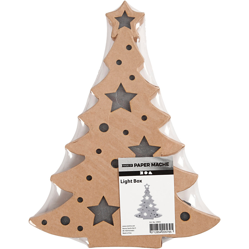 Creativ Firmenfigur mit Licht, Weihnachtsbaum, H: 27 cm, T: 4 cm, B: 21,5 cm, 1 Stück