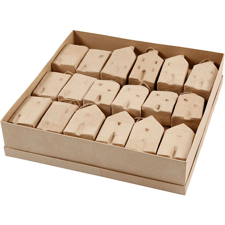 Creativ Firmenhaus, H: 9,5-12 cm, L: 5,5-6,5 cm, B: 3 cm, 4x9 Stück 1 Box