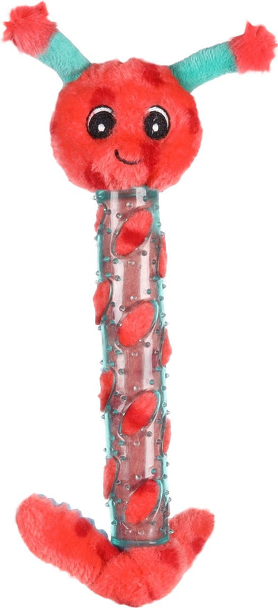 Flamingo - Hundespielzeug Miep Raupe - Plüsch - Rot - 38 x 16 cm