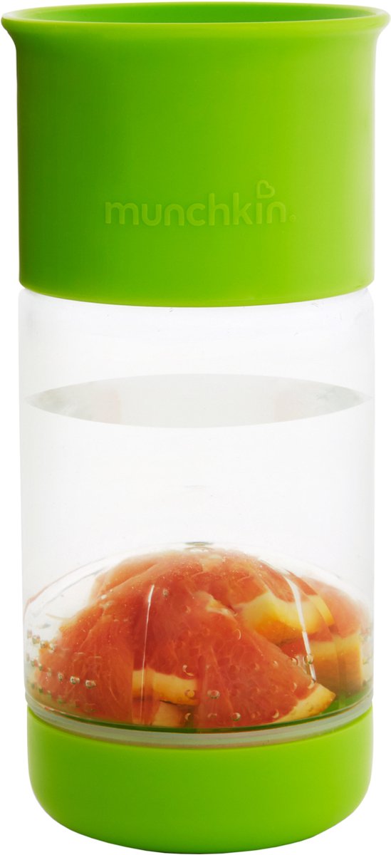 Munchkin Miracle Fruit Infuser Trinkbecher – Grün – 414 ml – Trinkbecher mit Früchten