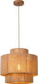 Lucide Nomi - Hängelampe - ø 40 cm - 1xe27 - Taupe