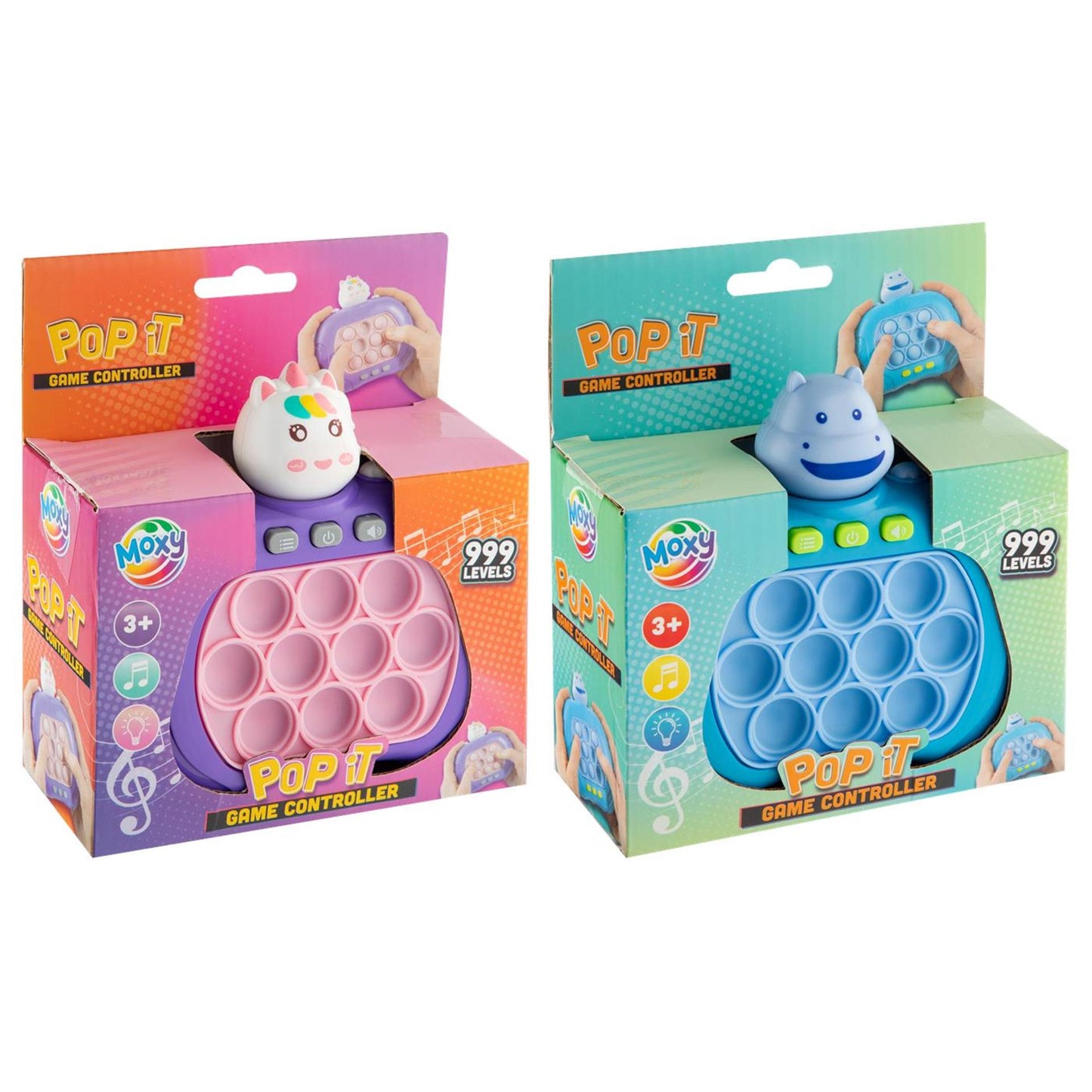Moxy Pop-it Gamecontroller, 2sort