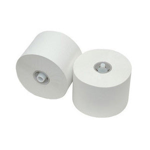 Toilettenpapier mit Kappe recycelt weiß 1 Lage (36x 150m)