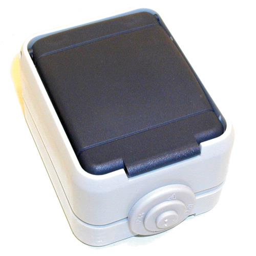 Elso Wandsteckdose 1-V opb. r und wd grau