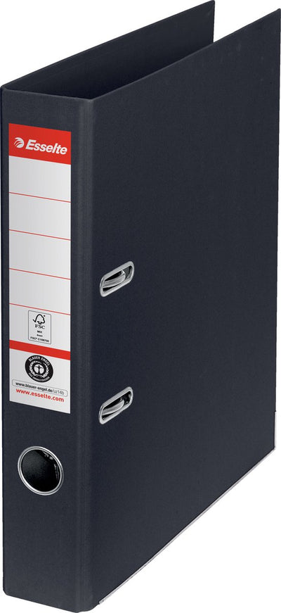 Esselte-Nr. 1 Ordner A4 – Rückenbreite 50 mm – 100 % recycelter Karton – schwarz