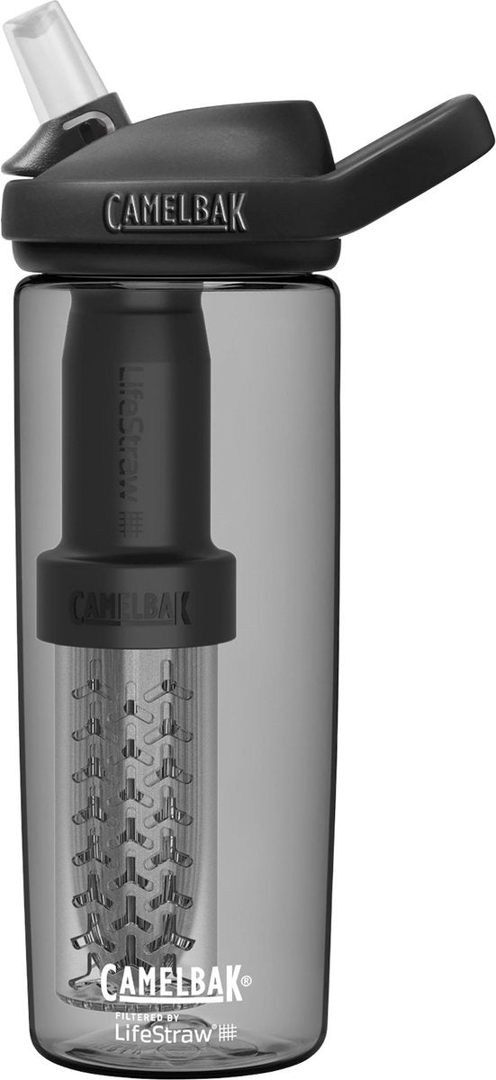Camelbak eddy+ gefiltert durch Lifestraw – 600 ml – Trinkflasche – Anthrazit (Holzkohle)