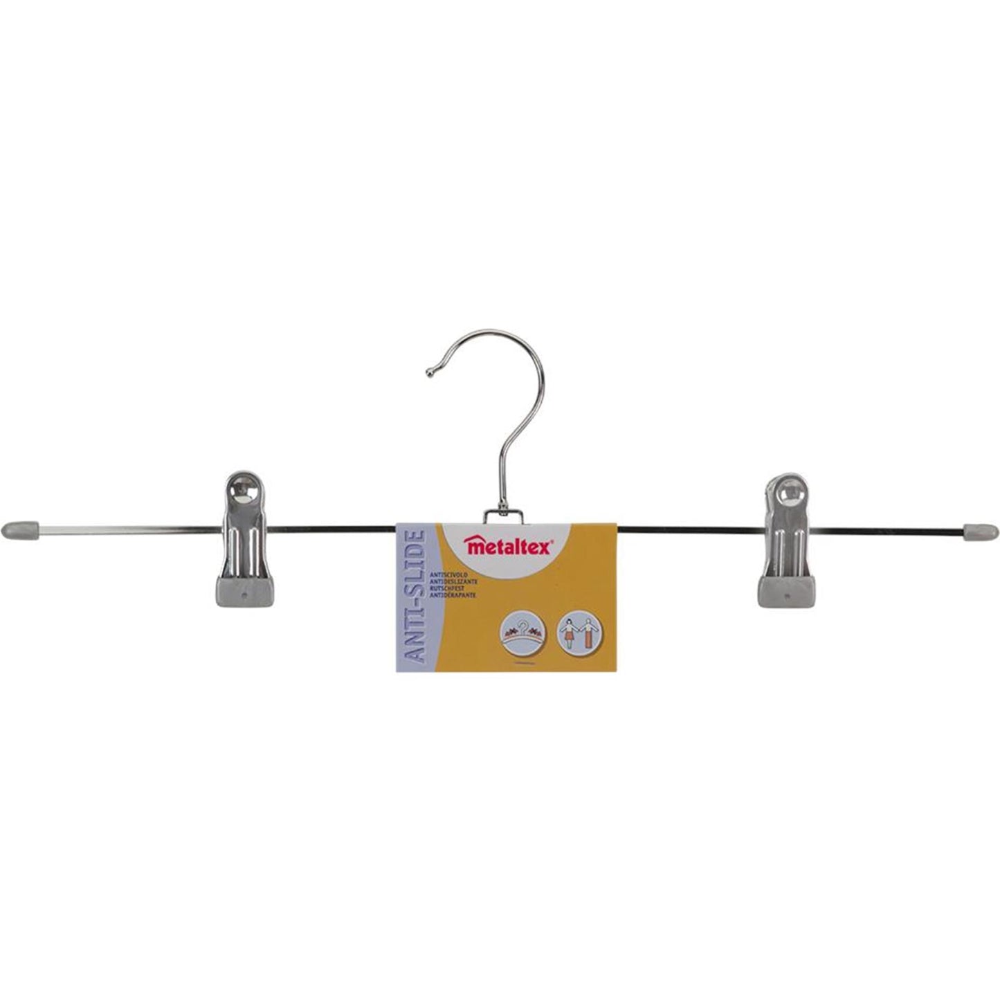 Rutschfester Hosenbügel aus Metaltex