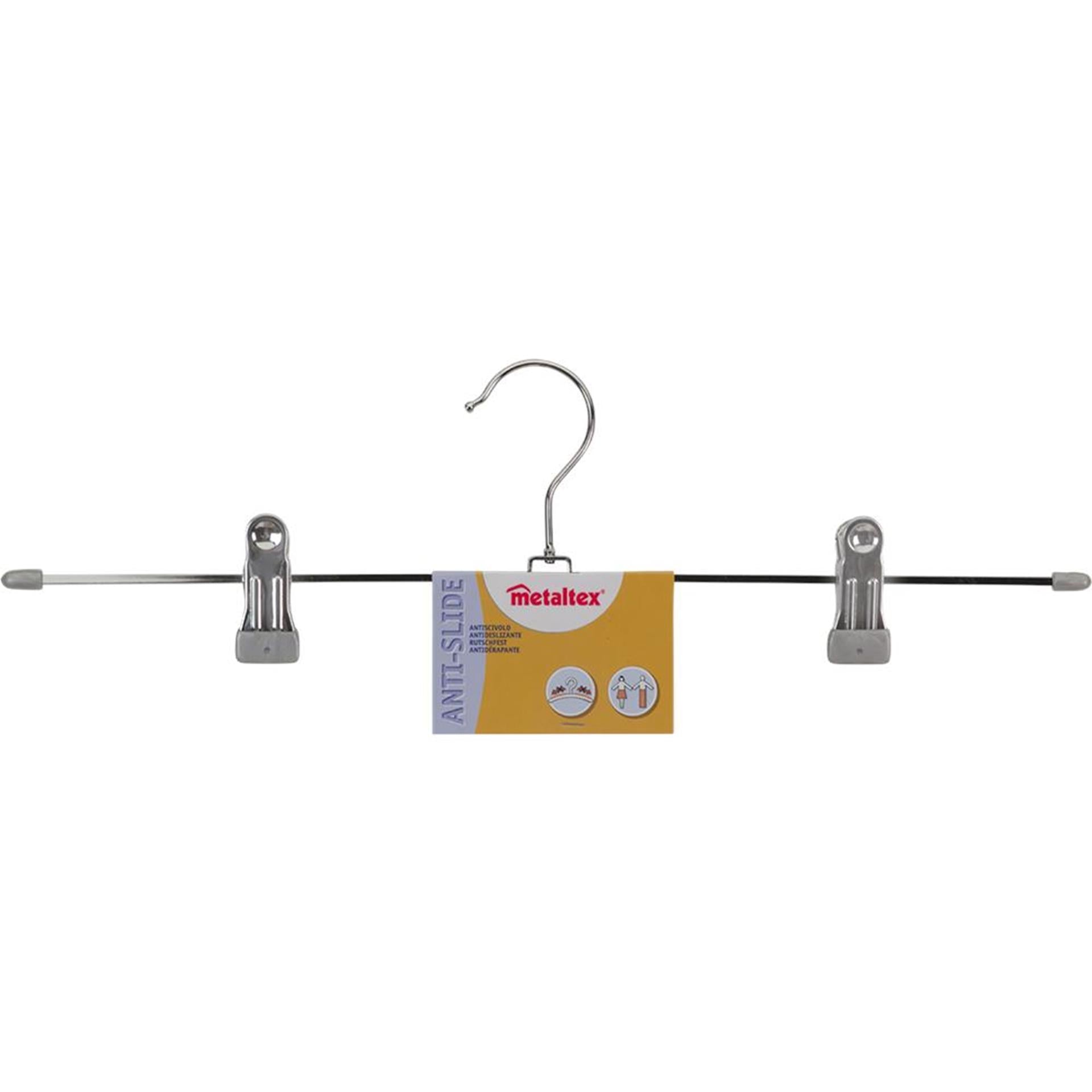 Rutschfester Hosenbügel aus Metaltex