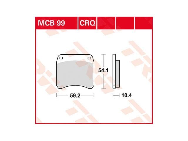 TRW -Bremsbeläge MCB 99 CRQ Hyper Carbon Racing